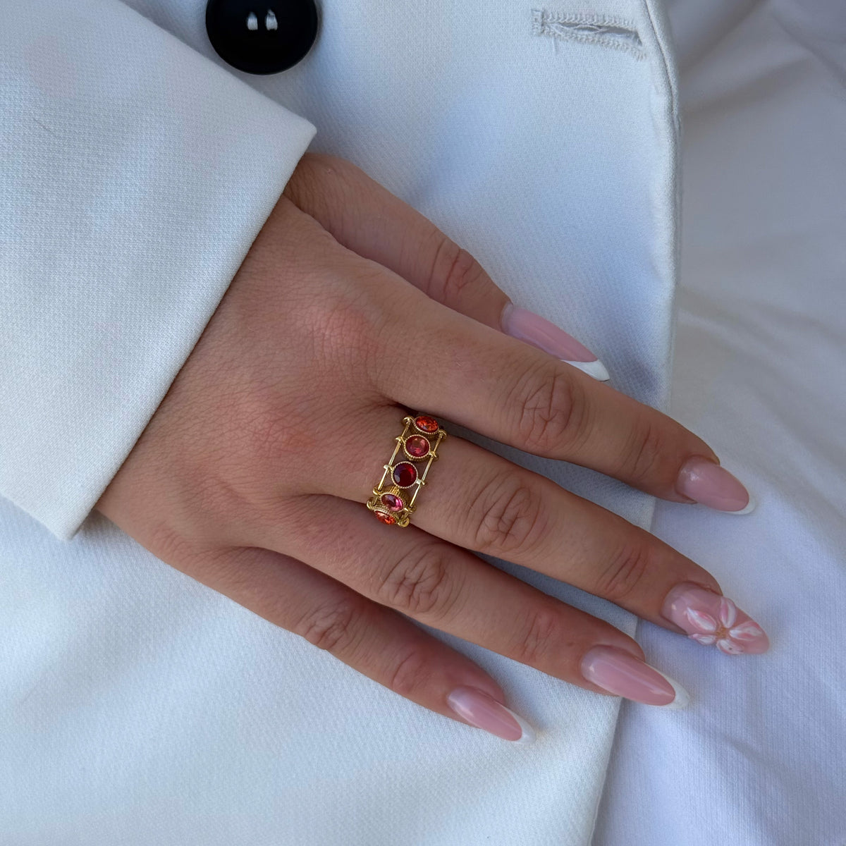 Bague Couronne Orange