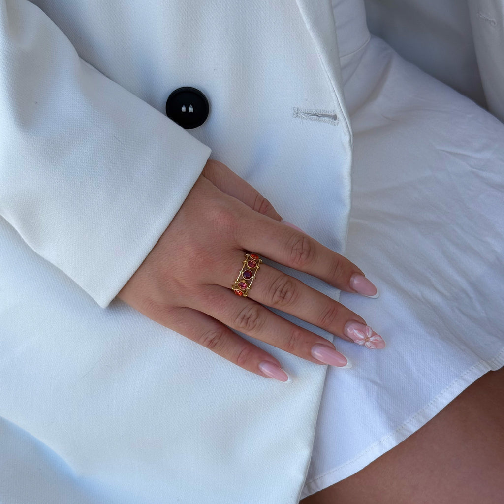 Bague Couronne Orange
