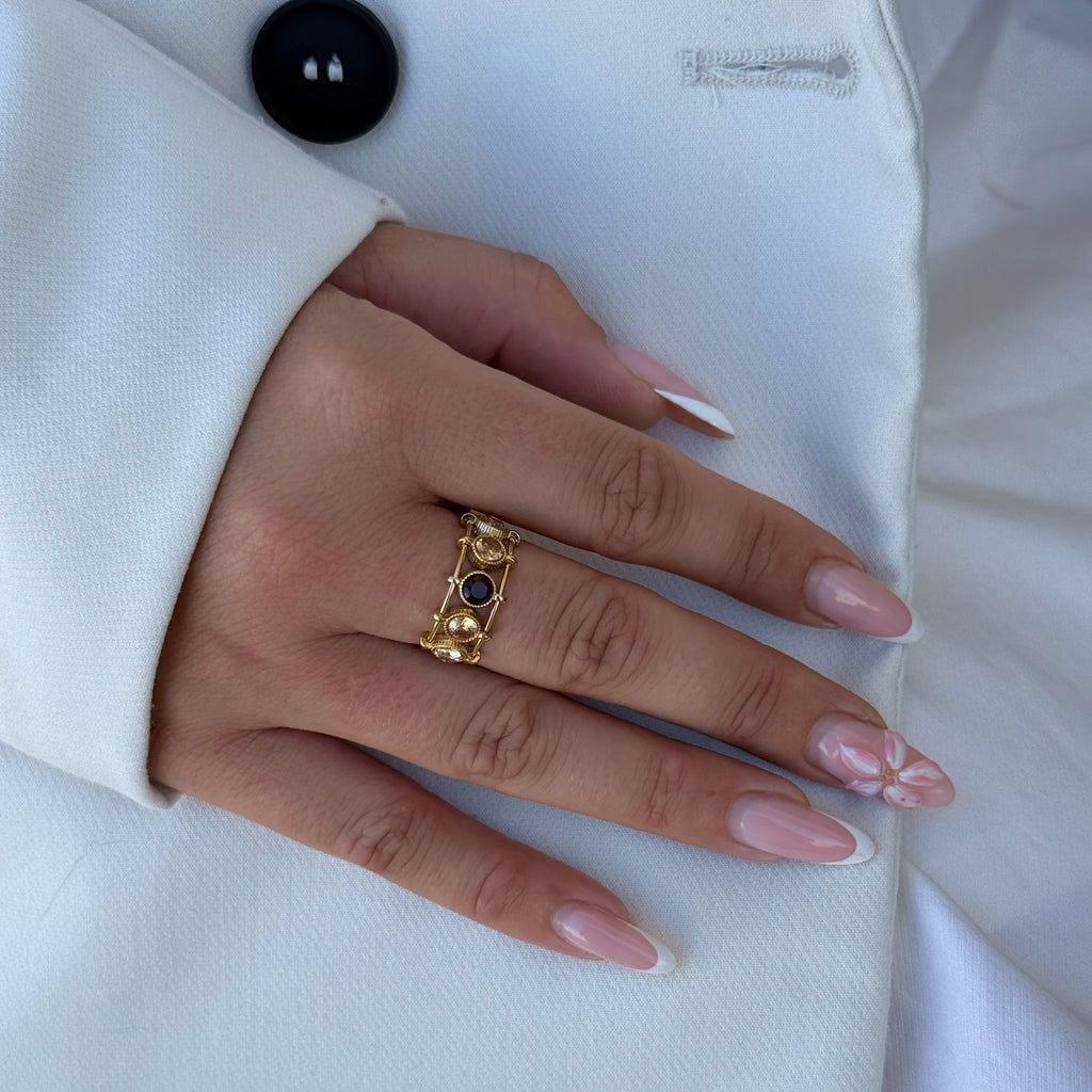 Bague Couronne Marron