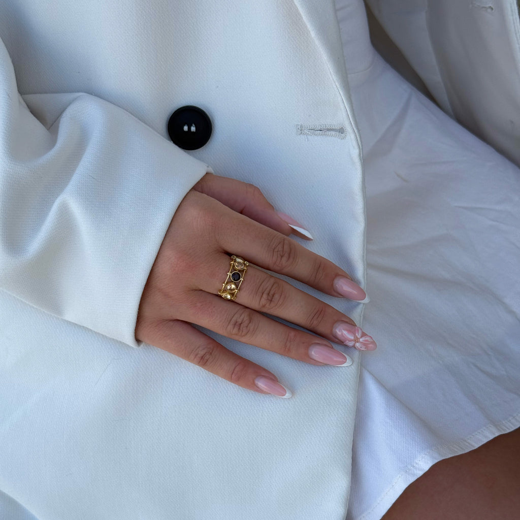 Bague Couronne Marron