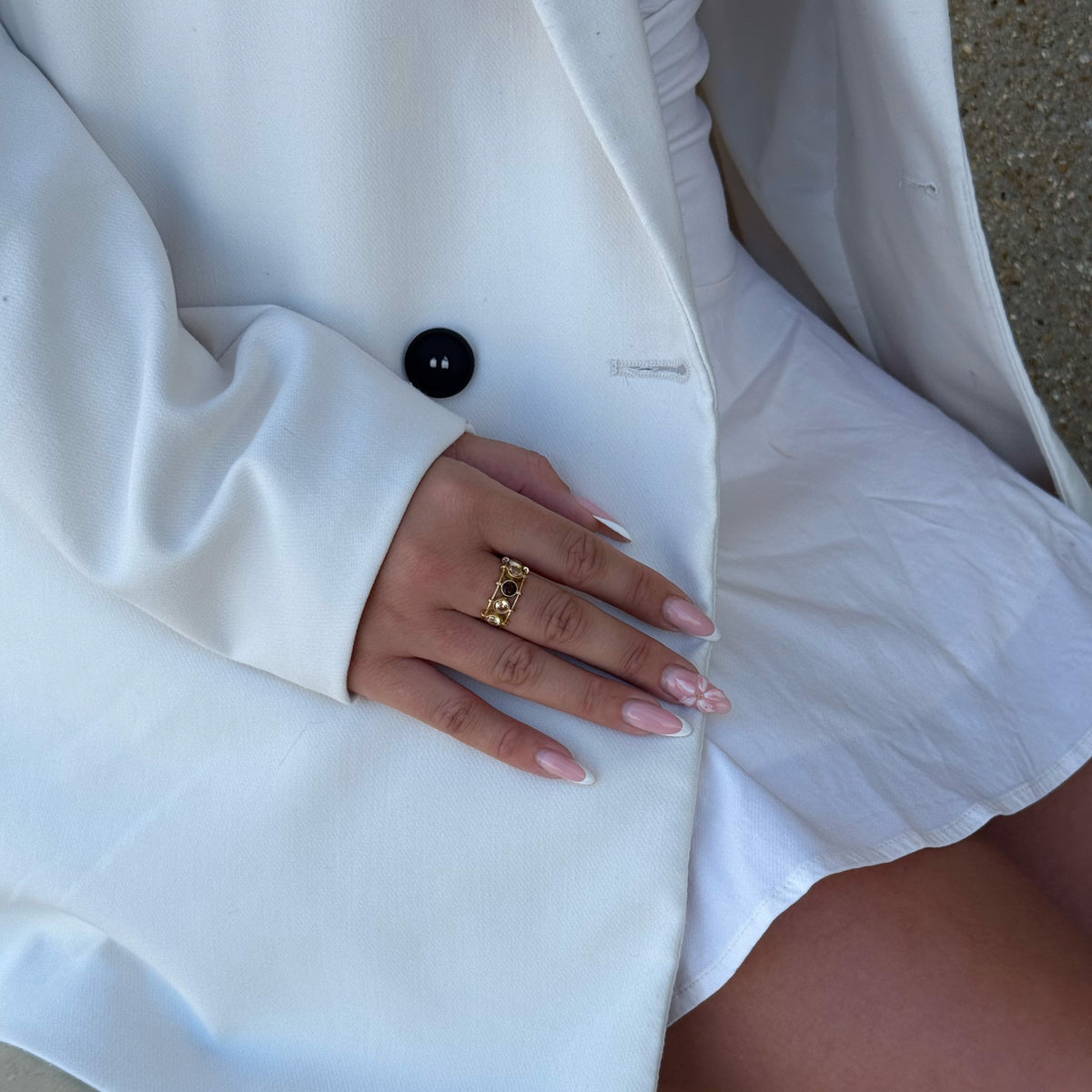 Bague Couronne Marron